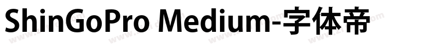 ShinGoPro Medium字体转换